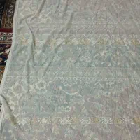 پرده تور گلدار