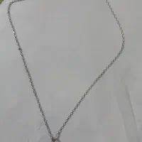 پلاک زنجیر نقره یاقوت شمش