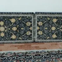 پشتی طرح افشان طوسی و طلایی