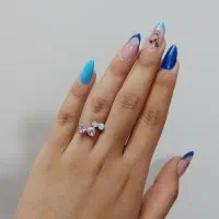 انگشتر جواهری صورتی