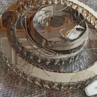 لوستر کریستال دو حلقه بدون استفاده و نو|لوستر و چراغ آویز|نجف‌آباد, نمازی|دیوار