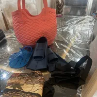 لوازم شنا (فین چتر غواصی و پدل دست با تخفیف|غواصی و ورزش‌های آبی|تهران, دهکده المپیک|دیوار