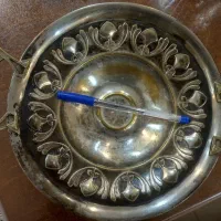 ظرف میوه برنجی قدیمی و زیبا ازادگان