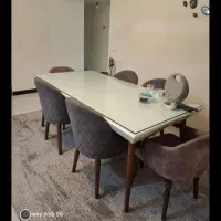نهارخوری 6نفره|میز و صندلی غذاخوری|گرمدره, |دیوار