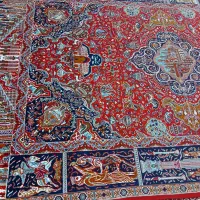 فرش ماشینی خوش رنگ و نقشه هخامنشی و تمام مینوس