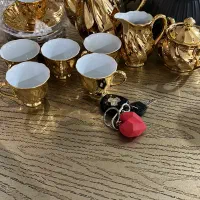 سرویس قهوه خوری طلاکوب انتیک۱۹۵۰ میلادی استرالیا