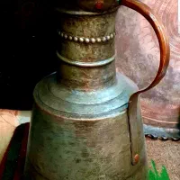 مشربه مسی قاجاری|کلکسیون اشیاء عتیقه|کرمانشاه, |دیوار