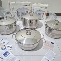 سرویس قابلمه استیل کف چدن قدیمی کرکمازاورجینال ترک