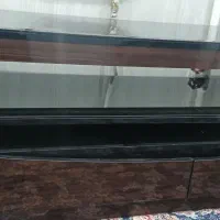 میز زیر تلویزیون هایگلاس جنس اعلا با شیشه سکوریت