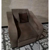 مبل تکنفره تک راحتی منزل اتاق ویلا خوابگاه دانشجو|مبلمان خانگی و میز عسلی|رشت, معلم|دیوار