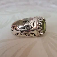 ۲ عدد انگشتر نقره زبرجد و یاقوت سرخ|جواهرات|کرج, جهان‌شهر|دیوار