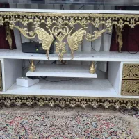 تلویزیون و میز تلویزیون برنز