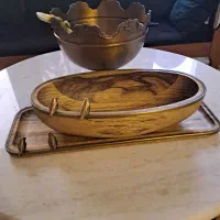 سه تیکه ظروف  چوبی برند گلد کیش