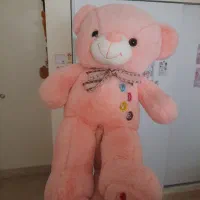 عروسک بالشتی خرس صورتی