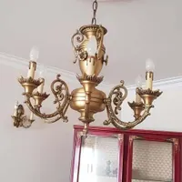 لوستر برنجی به همراه دیوارکوب|لوستر و چراغ آویز|تهران, اکباتان|دیوار