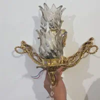 لوستر ودیوراکوب زیبا برنجی اصل|لوستر و چراغ آویز|شاندیز, |دیوار