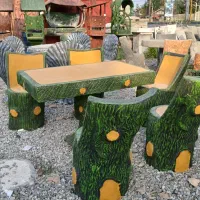 میز نیمکت صندلی بتنی