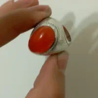 عقیق یمنی سرخ ناب کهنه چشم دار|جواهرات|کرمانشاه, |دیوار