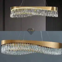 لوستر الماس.لاینر کریستالی کد ۴.AC light