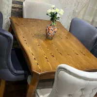میز ناهار خوری چوب نراد کاملا درحد نو|میز و صندلی غذاخوری|رشت, رشتیان|دیوار
