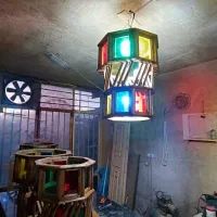 لوستر چوبی سنتی رنگی