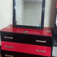 سرویس کامل تخت دو طبقه کمد و میزتحریر و آینه دراور|تخت و سرویس خواب|شازند, |دیوار