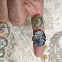 انگشتر نقره شجر و باباقوری عتیقه