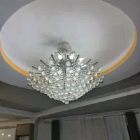 لوستر زیبا با کریستال های چشم نواز  ۱۵ لامپه