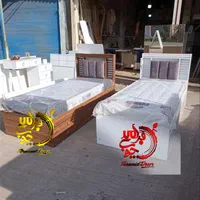 سرویس خواب*تخت مدل باکسی با لمسه کوب پارچه|تخت و سرویس خواب|رشت, استقامت ۲|دیوار