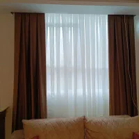 پرده حریر به همراه دو تا پرده مخمل کالیفرنیا