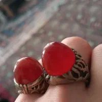 2 عدد انگشتر عقیق