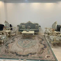 مبل استیل ۷ نفره به همراه  نهار خوری شش نفره