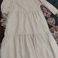 پیراهن بلند کرم رنگ