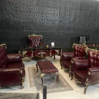 مبلمان اداری تک نفره سزار سه نفره چرم براق|دفتر کار|میانه, |دیوار