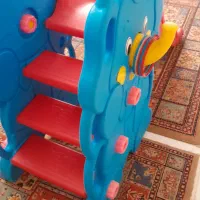 سرسره سه پله با تور بسکتبال و حلقه