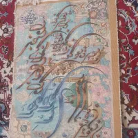 تابلو دست بافت گل ابریشم