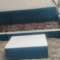 مبل راحتی ال با جلومبلی