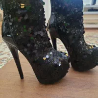 یک جفت پوتین مجلسی پولکی لوکس سایز 38|کیف، کفش، کمربند|اردبیل, |دیوار