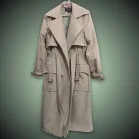 بارانی بلند سبز پاستیلی نو و قیمت مناسب