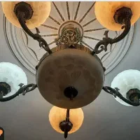 لوستر برنزی اصل اصل 5 شعله حبابی،