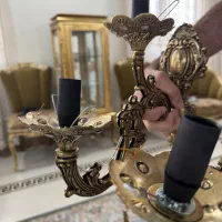 دیوار کوب آبکاری برنز دو شعله|لوستر و چراغ آویز|تهران, آشتیانی|دیوار