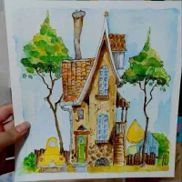 نقاشی با آبرنگ و اکریلیک|تابلو، نقاشی، عکس|بیرجند, |دیوار