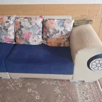مبل راحتیومیزعسلی شیشه ای  بزرگ و۴عددعسلی|مبلمان خانگی و میز عسلی|سمیرم, |دیوار