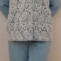 یک عدد مانتو شلوار مجلسی نو رنگ ابی سایز ۴۰|لباس|ملایر, |دیوار