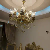 میز کنسول برنزی لوستر گلدان ساعت میز تی وی|لوستر و چراغ آویز|تهران, یافت آباد جنوبی|دیوار