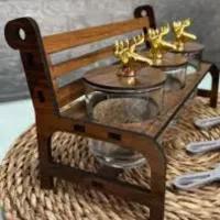جاادویه چوبی شیشه ای نیمکت  مهجوری