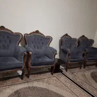 مبلمان ۹ نفره چوب گردو|مبلمان خانگی و میز عسلی|شاهدشهر, |دیوار