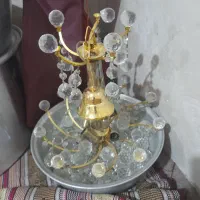 لوستر برنجی کریستالی|لوستر و چراغ آویز|قرچک, شهرک گلها|دیوار