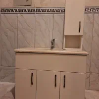 روشویی سنگی کابینت ضد آب با شیر اهرمی در حد