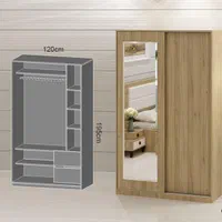 کمد لباس ریلی آینه دار عرض 120 مدل ESPADANA|جاکفشی، کمد، دراور|مشهد, تربیت (صدف)|دیوار